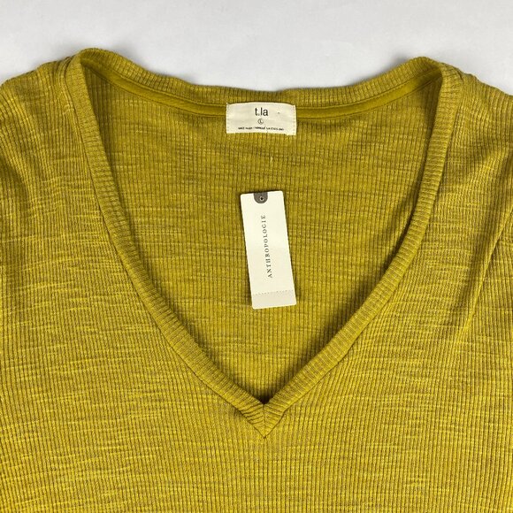 NWT Anthropologie T.La Gold Babydoll Peplum Top Women's Size Large - Picture 5 of 14